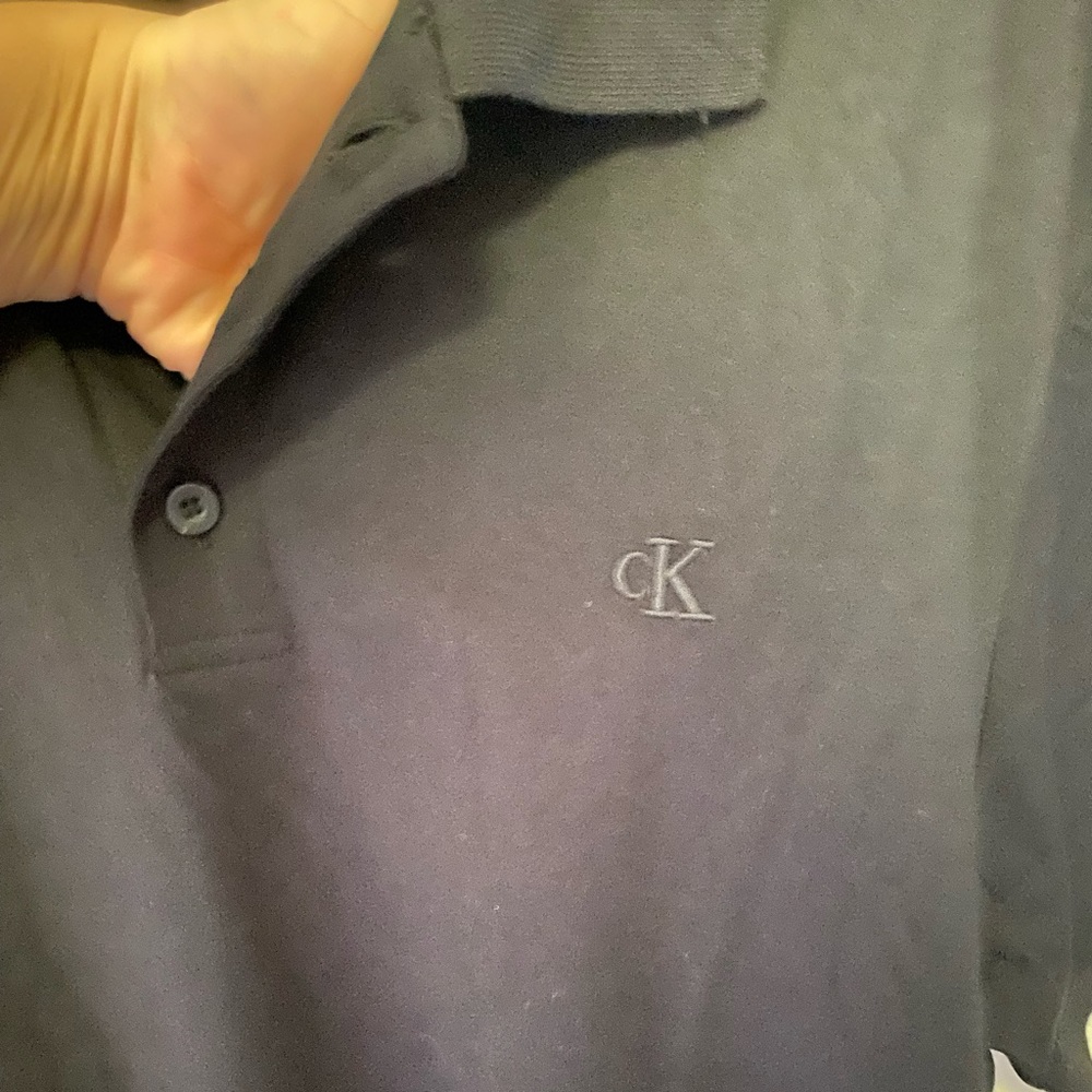 Calvin Klein Cotton Monogram Logo Polo Shirt - Picture 4 of 9